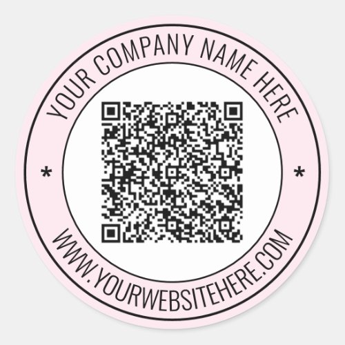 Your QR Code Info Name Website Promotional Sticker