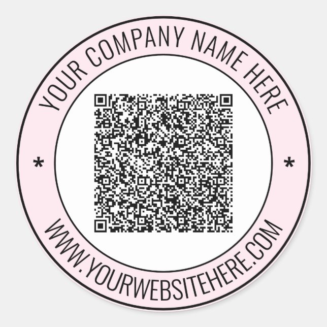 Your QR Code Info Name Website Promotional Sticker (Front)