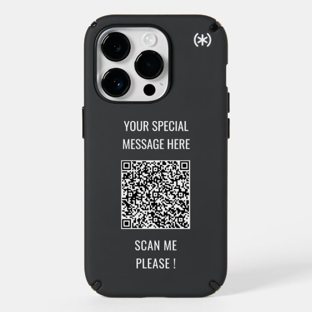 Your QR Code Info Special Text Surprise Gift Speck iPhone Case (Front)