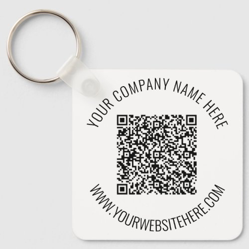 Your QR Code Info Text and Colors Keychain Gift