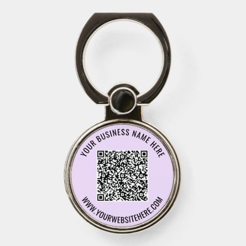 Your QR Code Info Text and Colors Phone Ring Stand