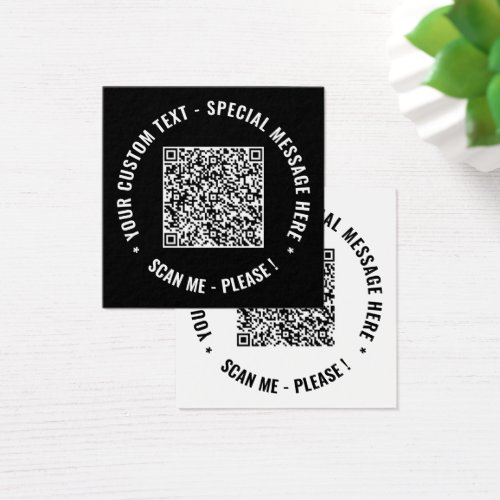 Your QR Code Info Text Custom Colors Profile Cards