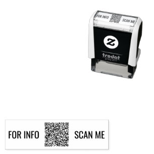 Your QR Code Info Text Modern Personalized Stamp