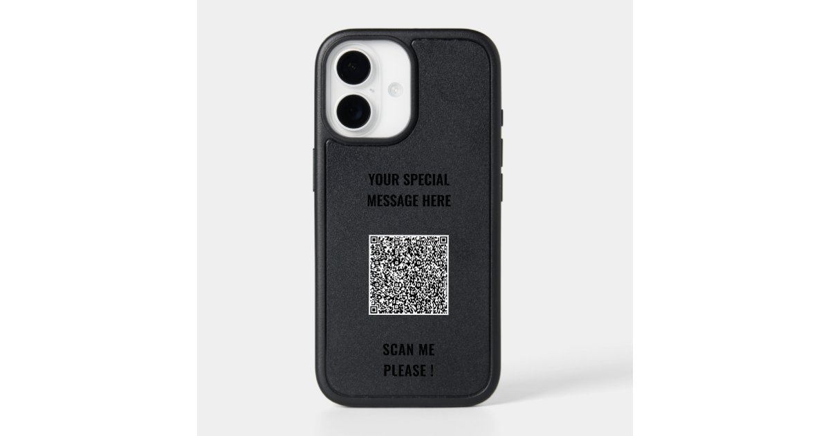 Your QR Code iPhone Case Custom Text and Color | Zazzle