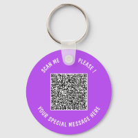 Your QR Code Keychain Custom Text - Choose Colors