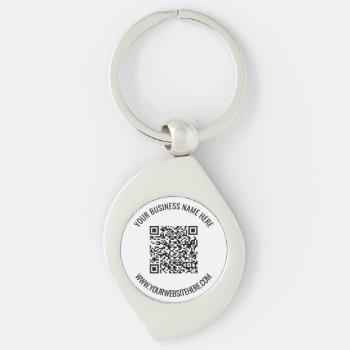 Your Qr Code Keychain With Custom Text by Migned at Zazzle