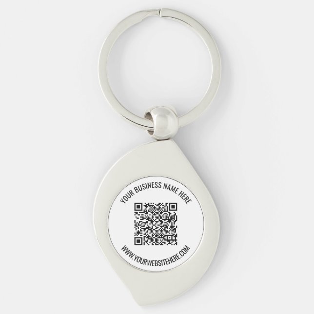 Your QR Code Keychain with Custom Text (Front)