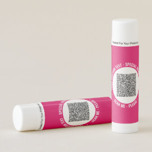 Your QR Code Lip Balm Example with Custom Text