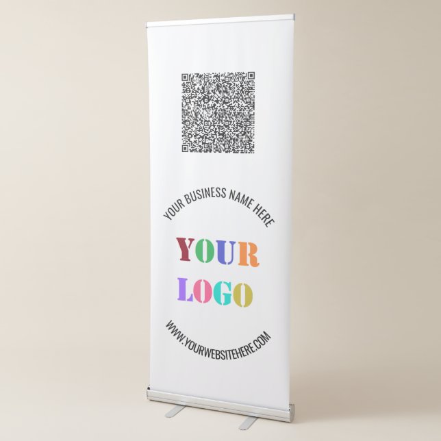 Your QR Code Logo Name Website Promotional Banner (3/4)