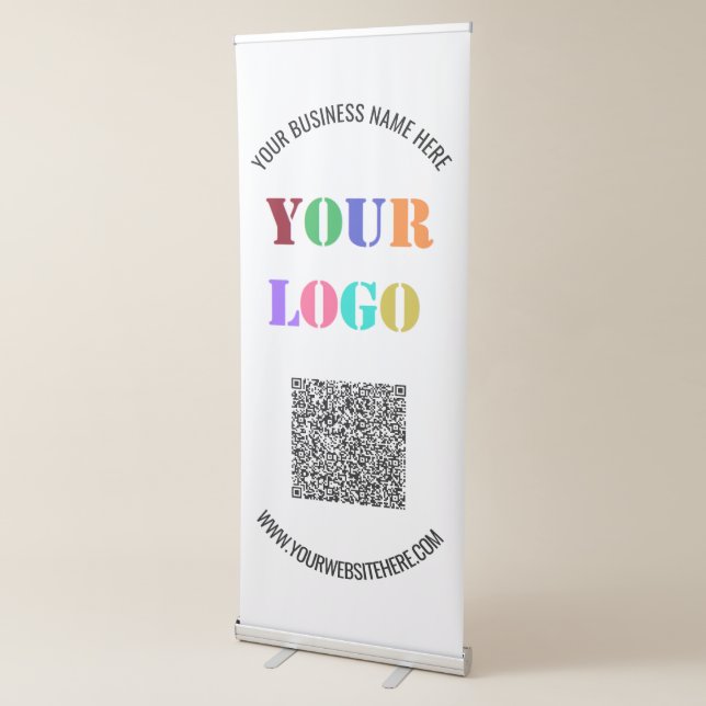 Your QR Code Logo Text Promotion Retractable Baner Banner (3/4)