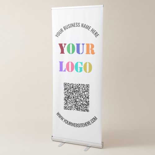 Your QR Code Logo Text Promotion Retractable Baner Retractable Banner