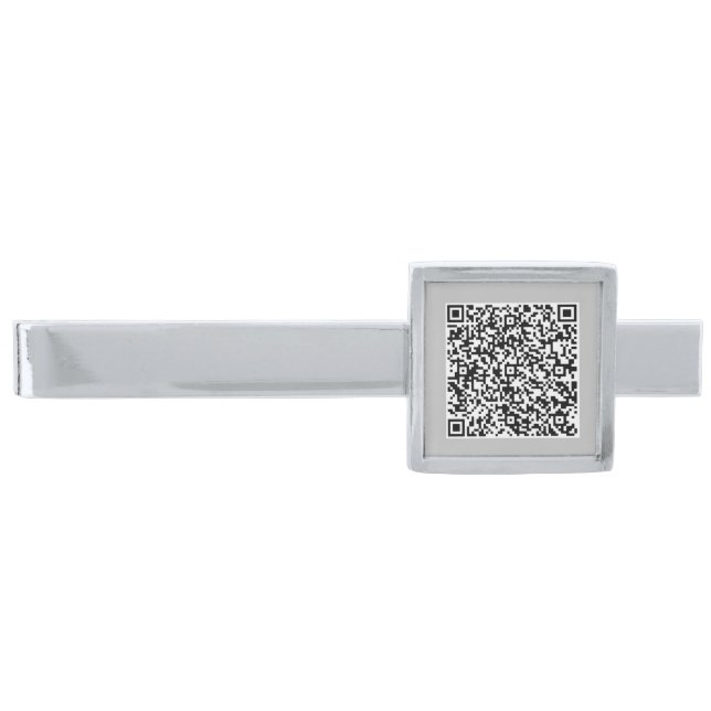Your QR Code Modern Design Personalized Tie Bar (Front)