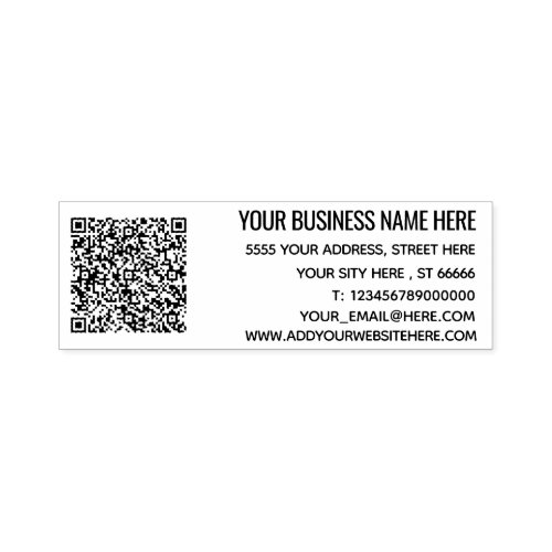 Your QR Code Name Address Info Personalized Stamp