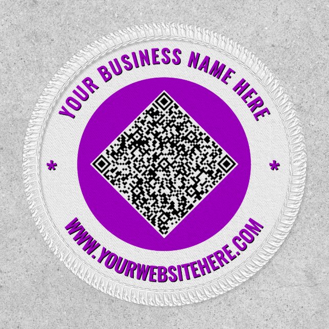 Your QR Code Name Info Promotional Business Patch (Front)