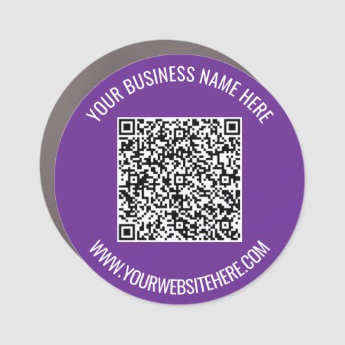 Your QR Code Name Website and Colors Car Magnet
