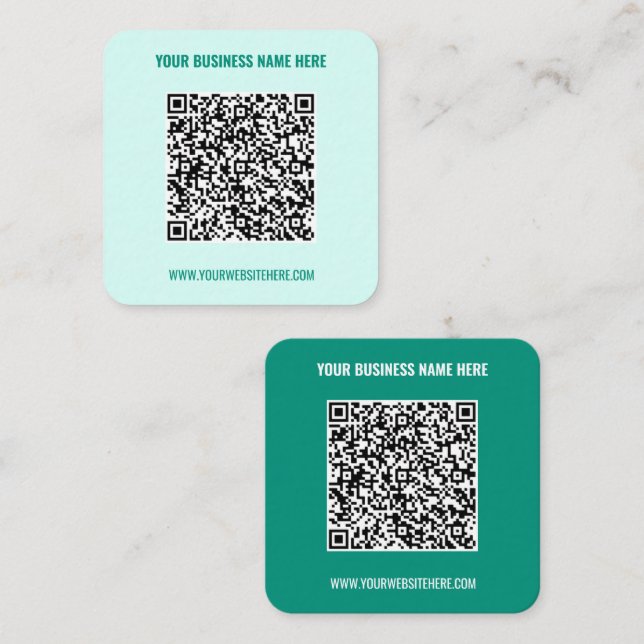 Your QR Code Name Website Business Card Example (Front/Back)