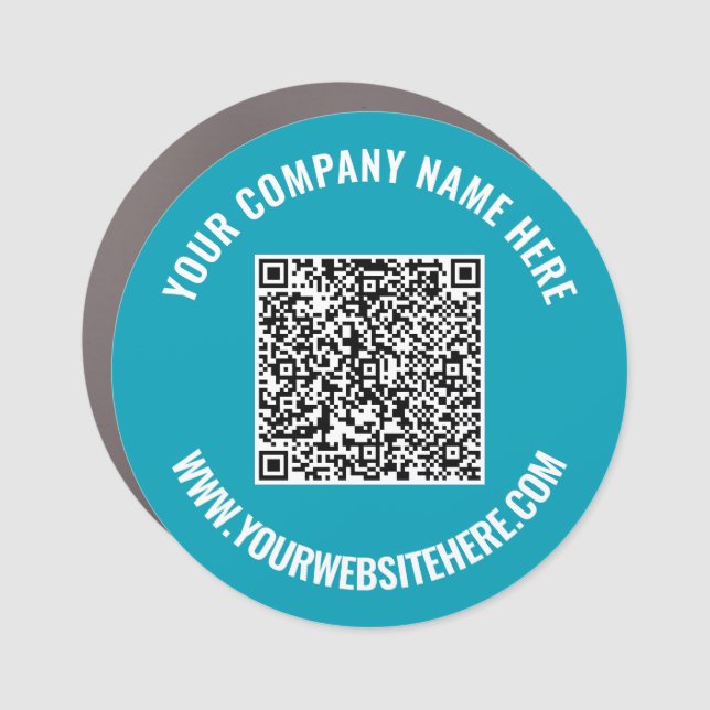 Your QR Code Name Website Car Magnet Promotional (Front)