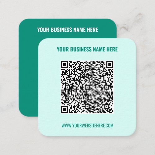 Your QR Code Name Website Colors Business Card