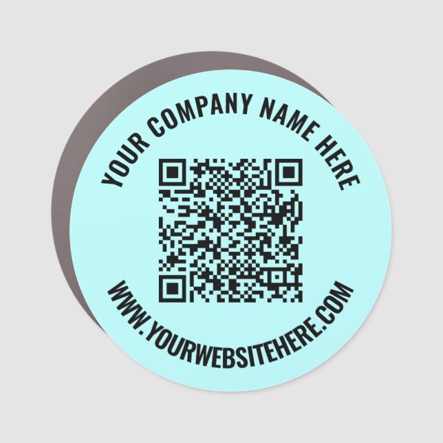 Your QR Code Name Website Company Car Magnet (Front)