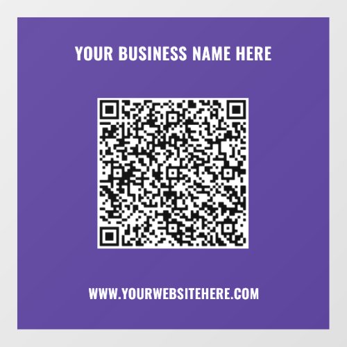 Your QR Code Name Website Floor Decals Promotional