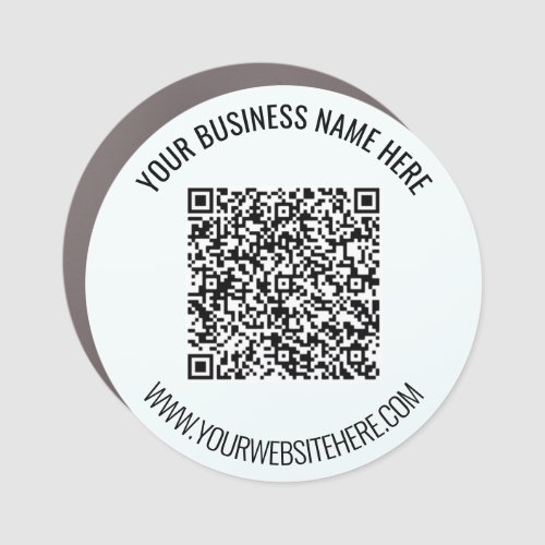 Your QR Code Name Website Promotional Car Magnet