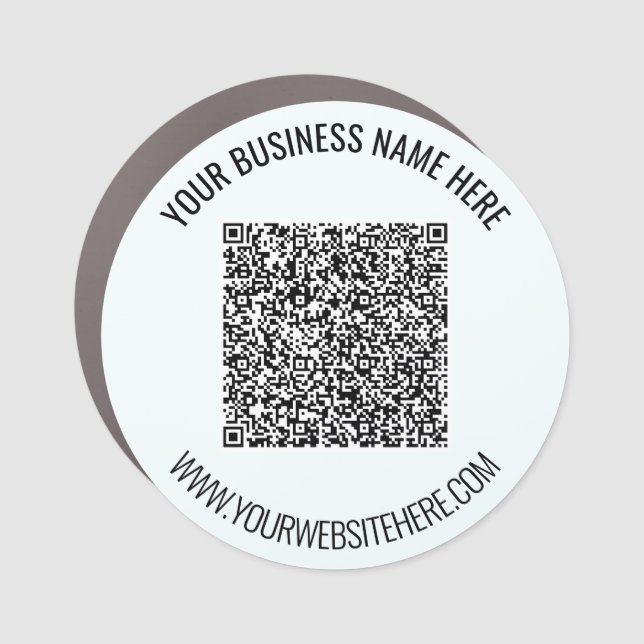 Your QR Code Name Website Promotional Car Magnet (Front)