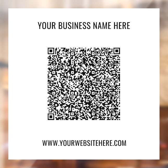 Your QR Code Name Website Window Cling Promotional (Sheet 2)