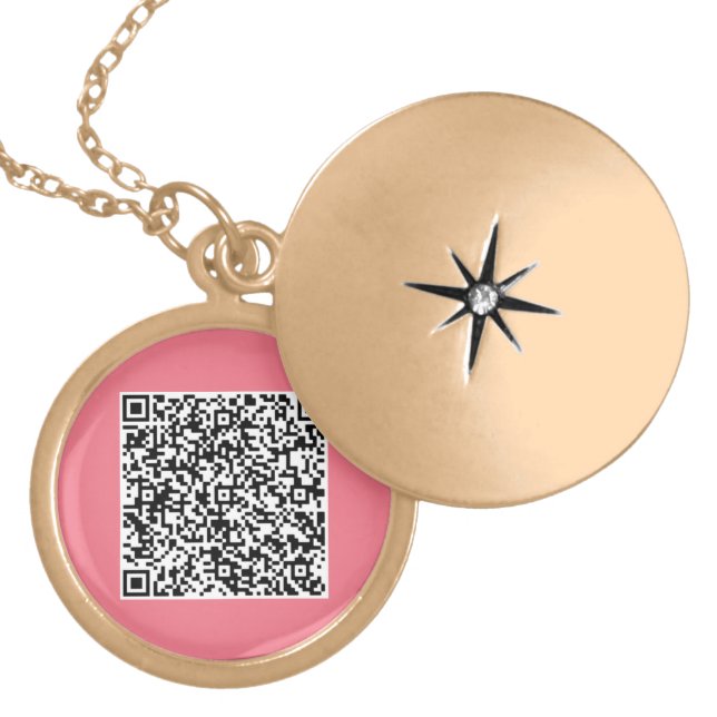 Your QR Code Necklace Template Custom Color (Front)