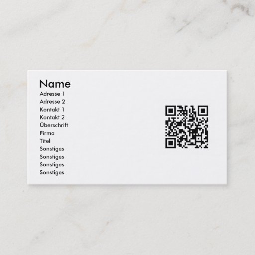 Customizable Your aileron code on visiting cards business card template