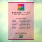 Your QR Code Opening Hours Logo Template Pink