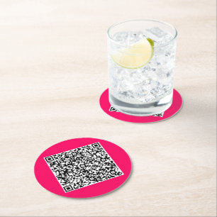 Your QR Code Paper Coaster Template Custom Color