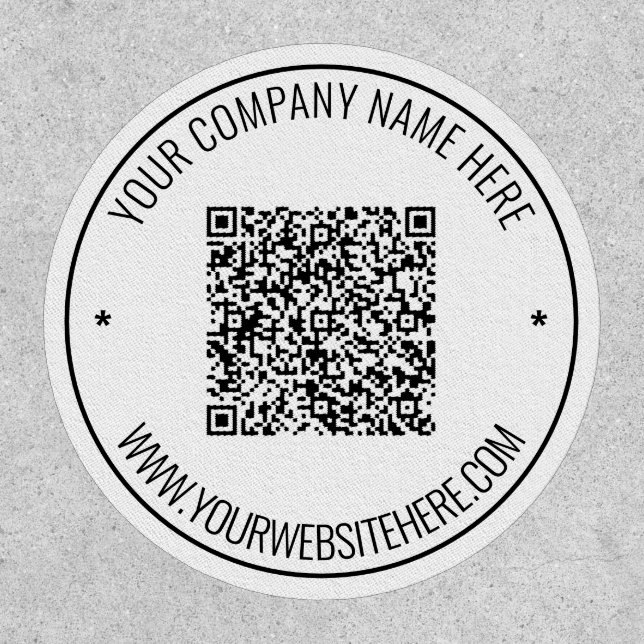 Your QR Code Patch Custom Text - Choose Colors (Front)