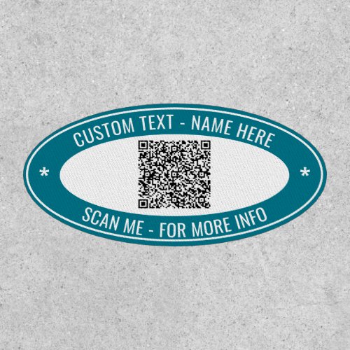 Your QR Code Patch Scan Info Custom Text and Color