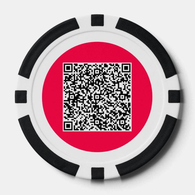 Your QR Code Personalized Poker Chips Choose Color (Front)