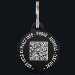 Your QR Code Pet ID Tag Template Custom Text Name<br><div class="desc">Custom Colors and Font - Design Your Own Personalized Pet ID Tag Example with Your Personalized QR Code Scan Info and Custom Text Professional Modern Design Pet ID Tags - Add Your QR Code - Image or Logo - Photo / Name - Text - E-mail or Phone - Contact Information...</div>