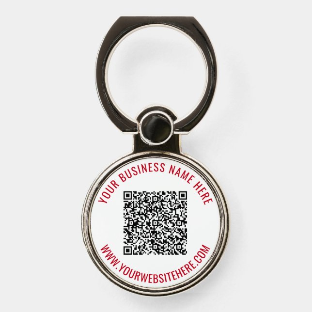 Your QR Code Phone Ring Stand with Custom Text (Front)