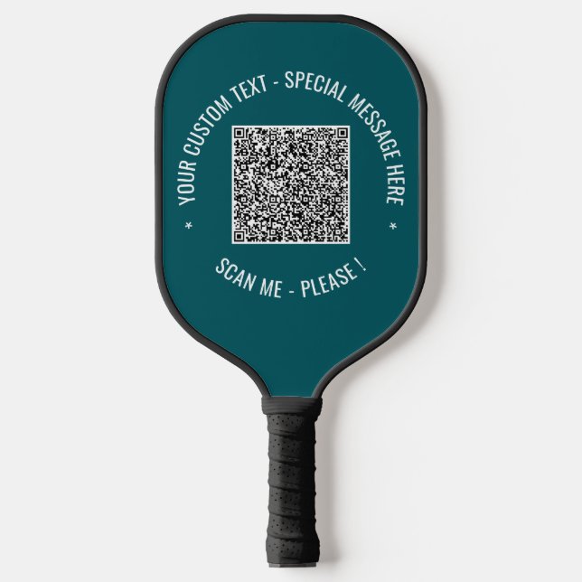 Your QR Code Pickleball Paddle Personalized Text (Front)