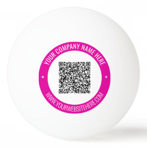 Your QR Code Ping Pong Ball Example Custom Text