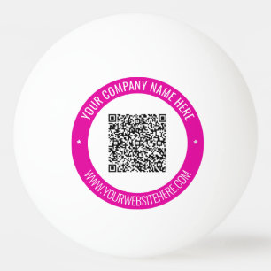 Your QR Code Ping Pong Ball Example Custom Text