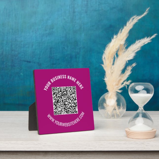 Your QR Code Plaque with Custom Text and Colors (Insitu)