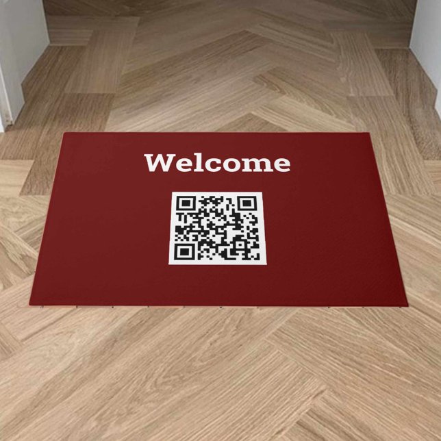 Your QR Code plus Welcome on a  Doormat (Creator Uploaded)