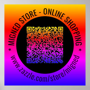 Your QR Code Posters Example with Custom Text