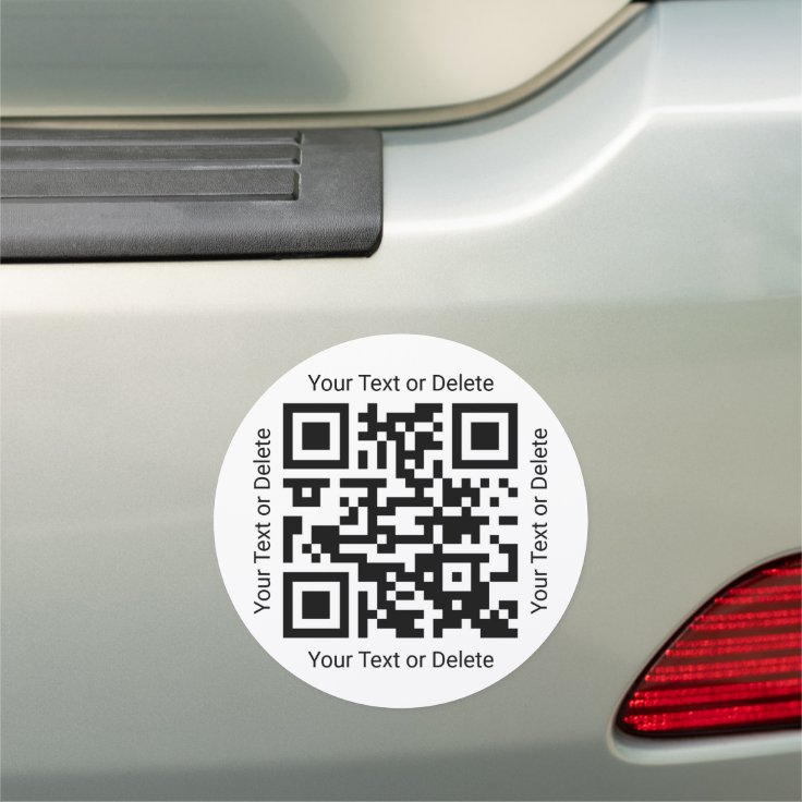 Your QR Code Professional Business Modern Round Car Zazzle