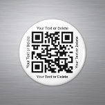 Your QR Code Professional Business Modern Round Magnet<br><div class="desc">Promote your business to potential customers with modern and professional custom QR code round magnets. All text on this template is simple to personalize or delete. The scannable code makes it easy for clients to find your company website online and connect with your internet advertising and social media networking. Design...</div>