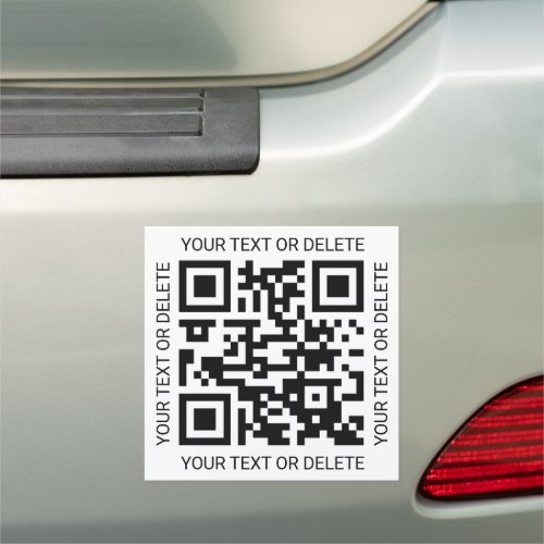 Your QR Code Professional Business Modern Square Car Magnet