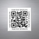 Your QR Code Professional Business Modern Square Magnet<br><div class="desc">Promote your business to potential customers with modern and professional custom QR code square magnets. All text on this template is simple to personalize or delete. The scannable code makes it easy for clients to find your company website online and connect with your internet advertising and social media networking. Design...</div>