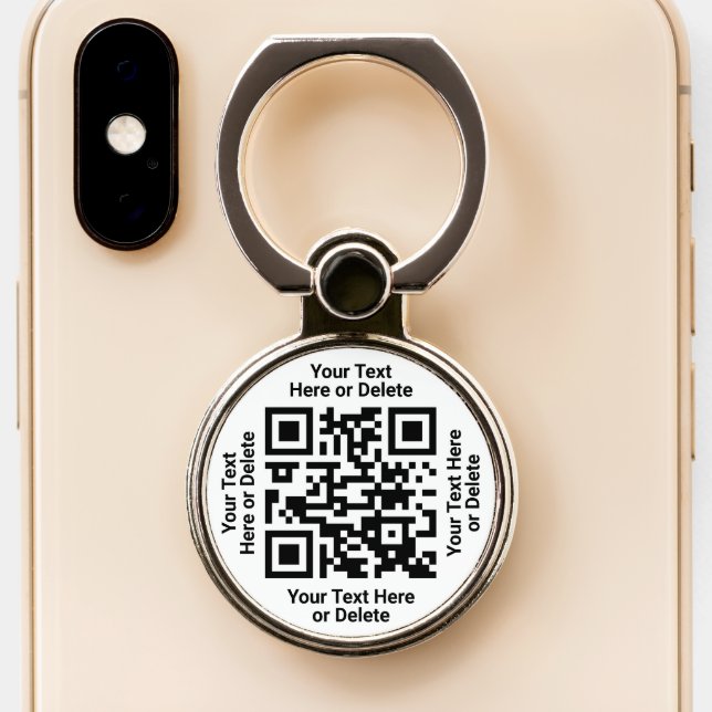 Your QR Code Professional Business Promotional Phone Ring Stand (Close Up)