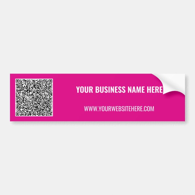Your QR Code Promotional Bumper Sticker Template (Front)