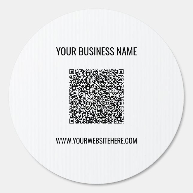 Your QR Code Promotional Business Sign Example (Back)