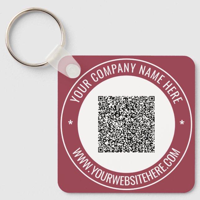 Your QR Code Promotional Keychain Template (Front)